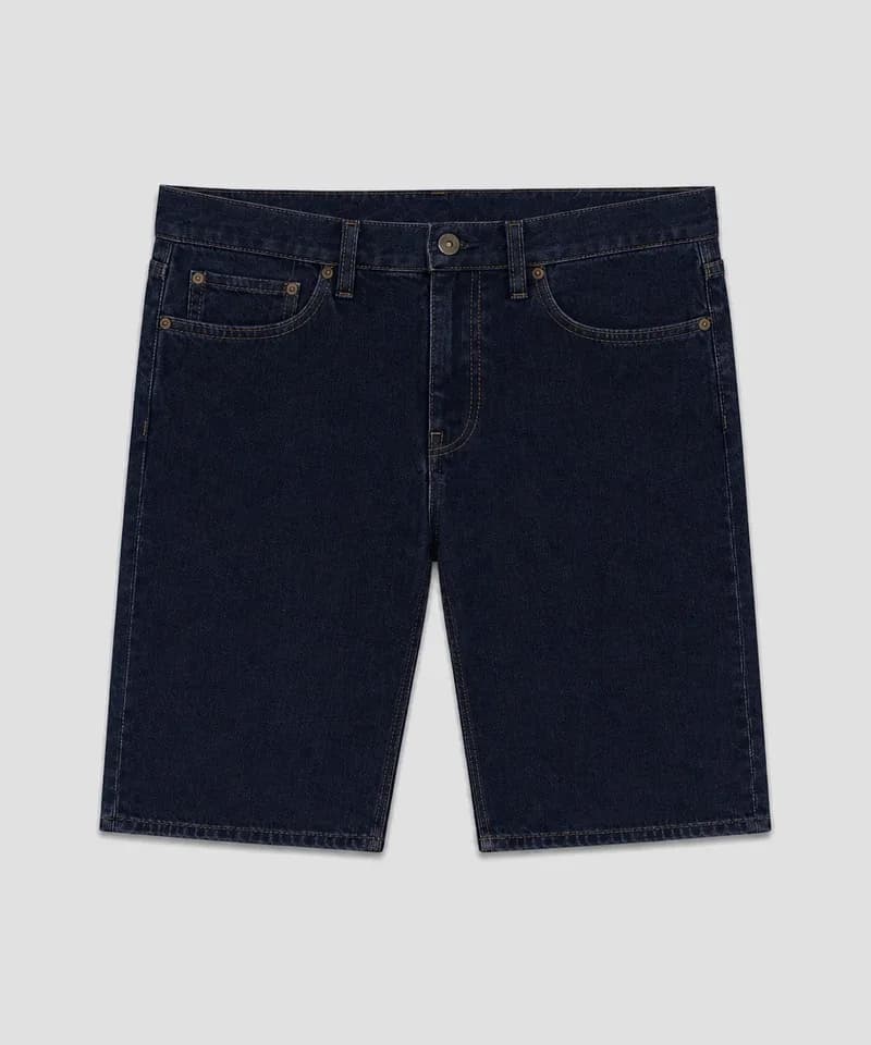 Bermuda jean liso azul oscuro — Bermudas