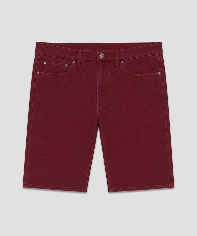 Bermuda jean liso bordó — Bermudas