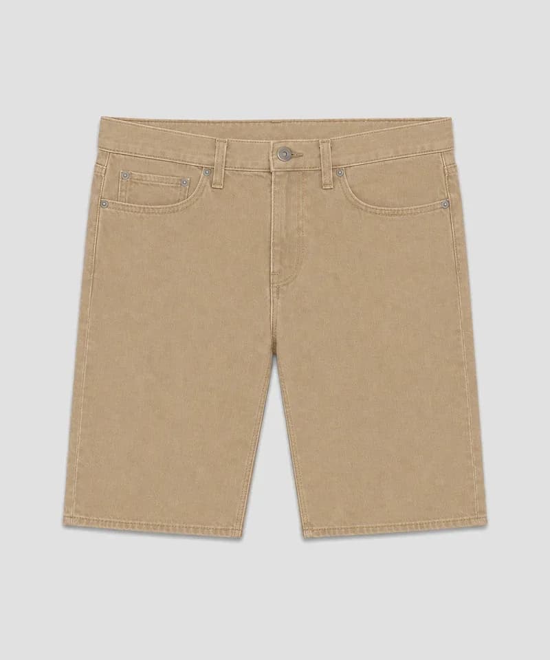 Bermuda jean liso khaki — Bermudas