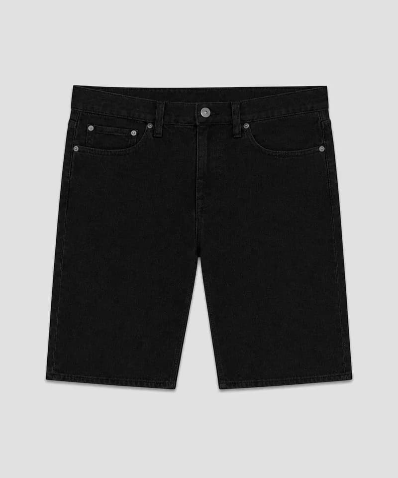 Bermuda jean liso negro — Bermudas