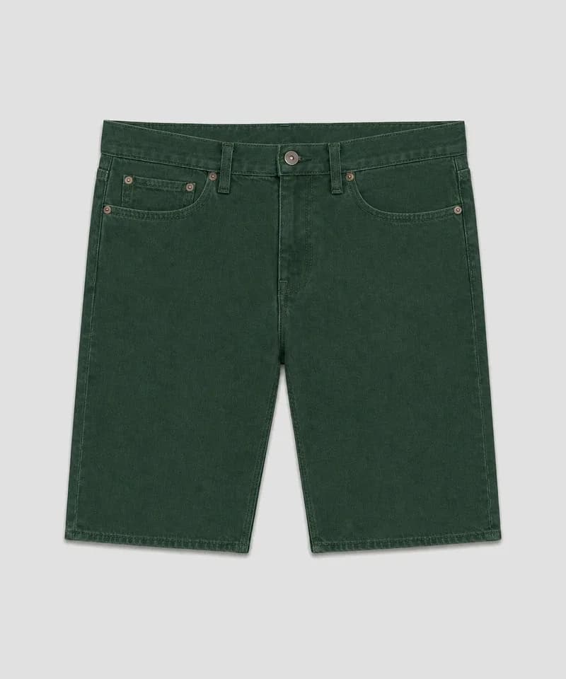 Bermuda jean liso verde bosque — Bermudas