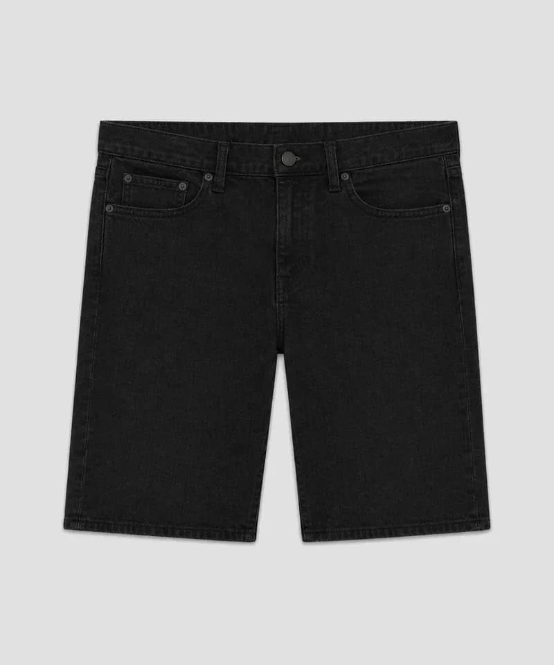 Bermuda jean slim straight negro — Bermudas
