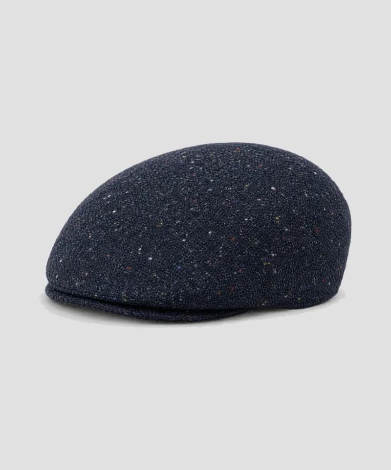 Boina plana Donegal azul marino — Boinas