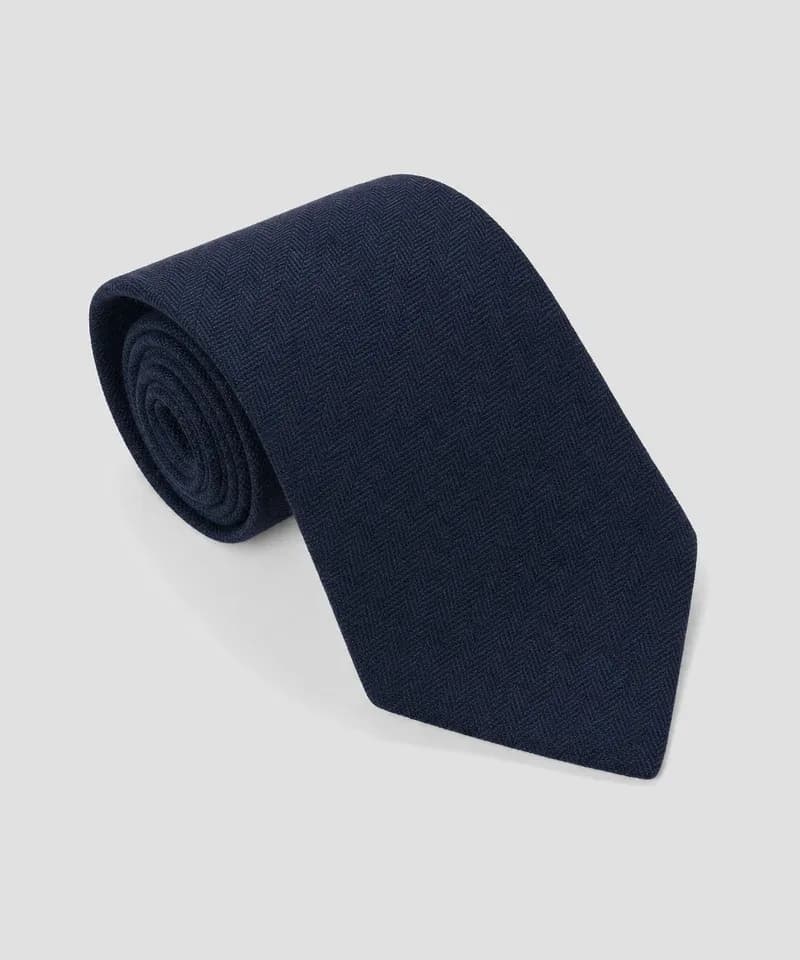 Corbata azul marino espigada — Corbatas