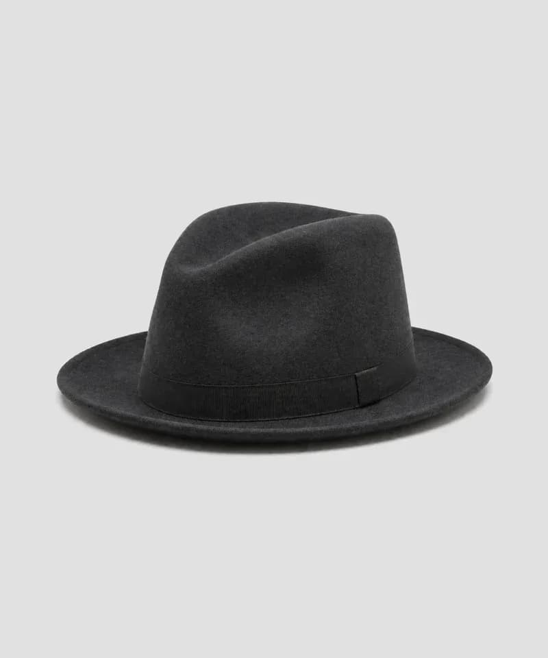 Sombrero de fieltro gris carbón — Sombreros