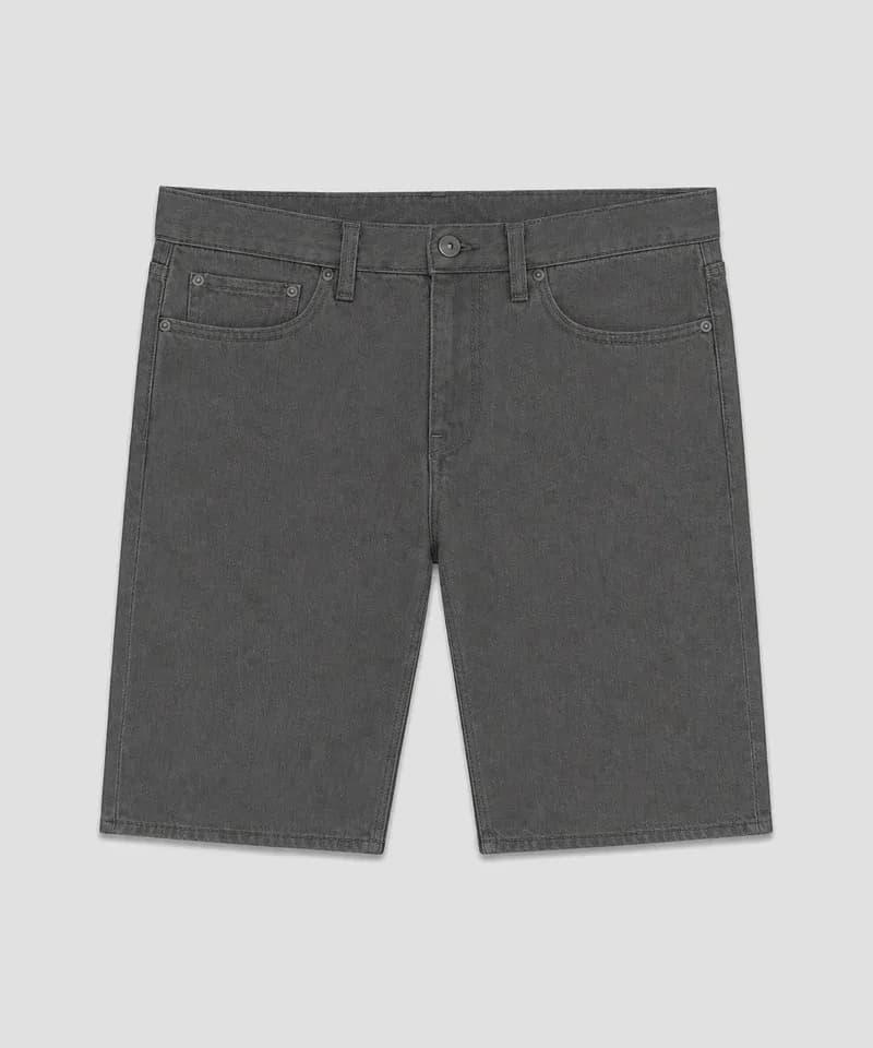 Bermuda jean liso gris carbón — Bermudas