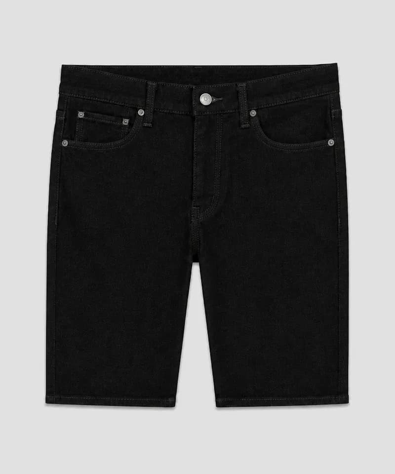 Bermuda jean slim negro — Bermudas