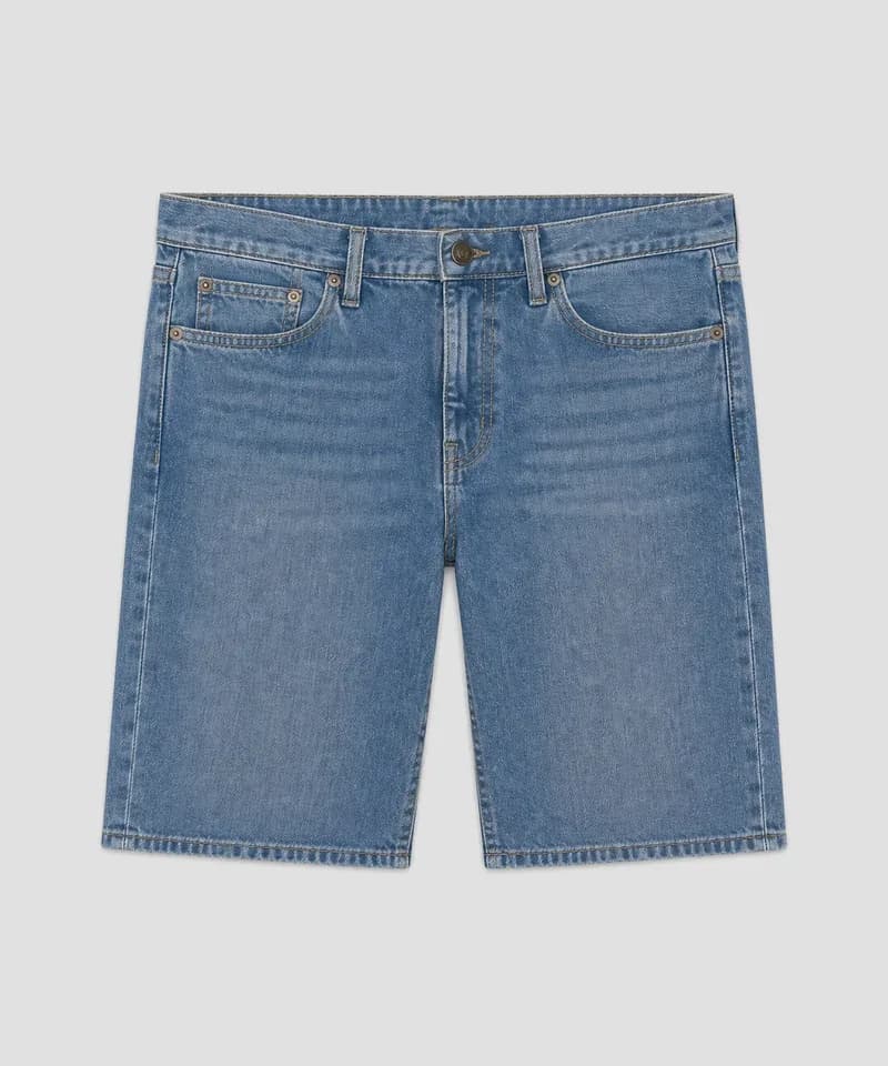 Bermuda jean slim straight azul miller — Bermudas