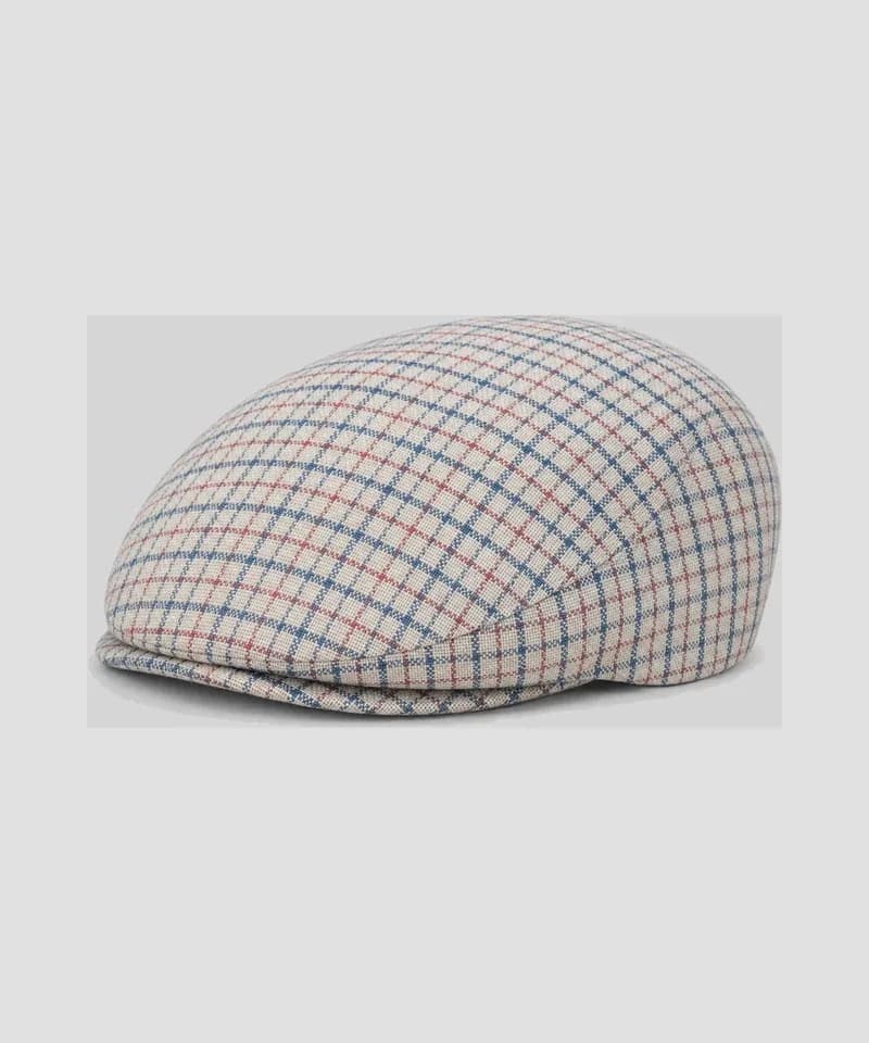 Boina plana Tattersall azul — Boinas
