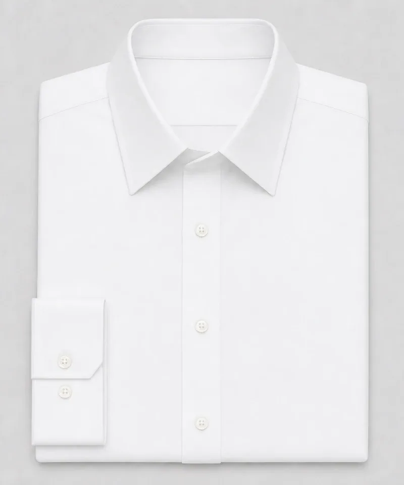 Camisa lisa blanca con puños franceses — Camisas